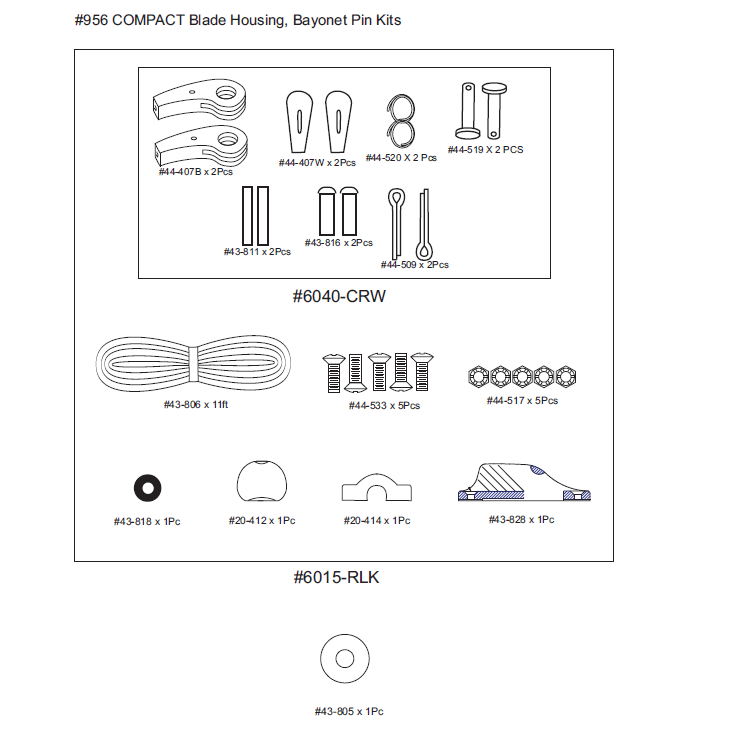 Logement de lame compact SmartTrack/Tête de gouvernail