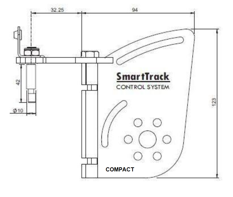 Logement de lame compact SmartTrack/Tête de gouvernail