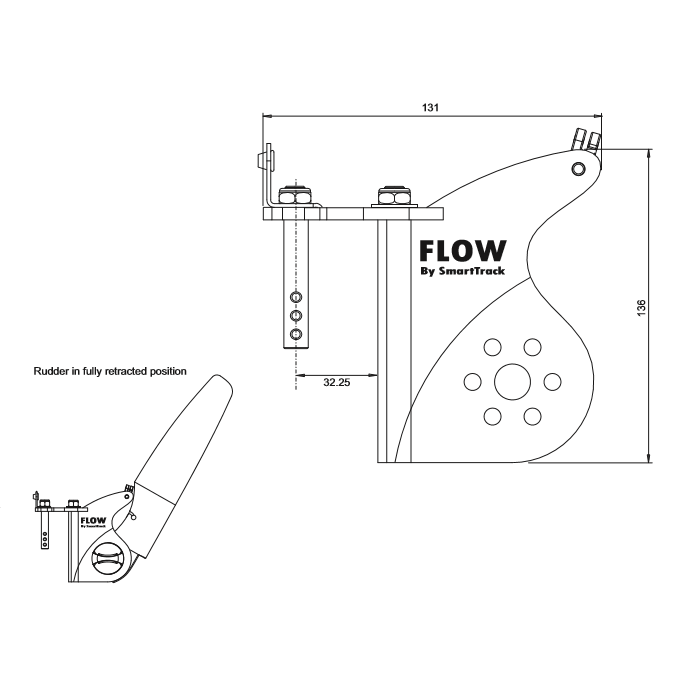Logement de lame SmartTrack Flow / Tête de gouvernail