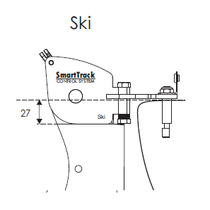 Logement de lame de ski SmartTrack / Tête de gouvernail