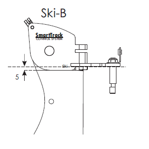 SmartTrack Ski Blade Housing/Rudder Head, Bottom Mount