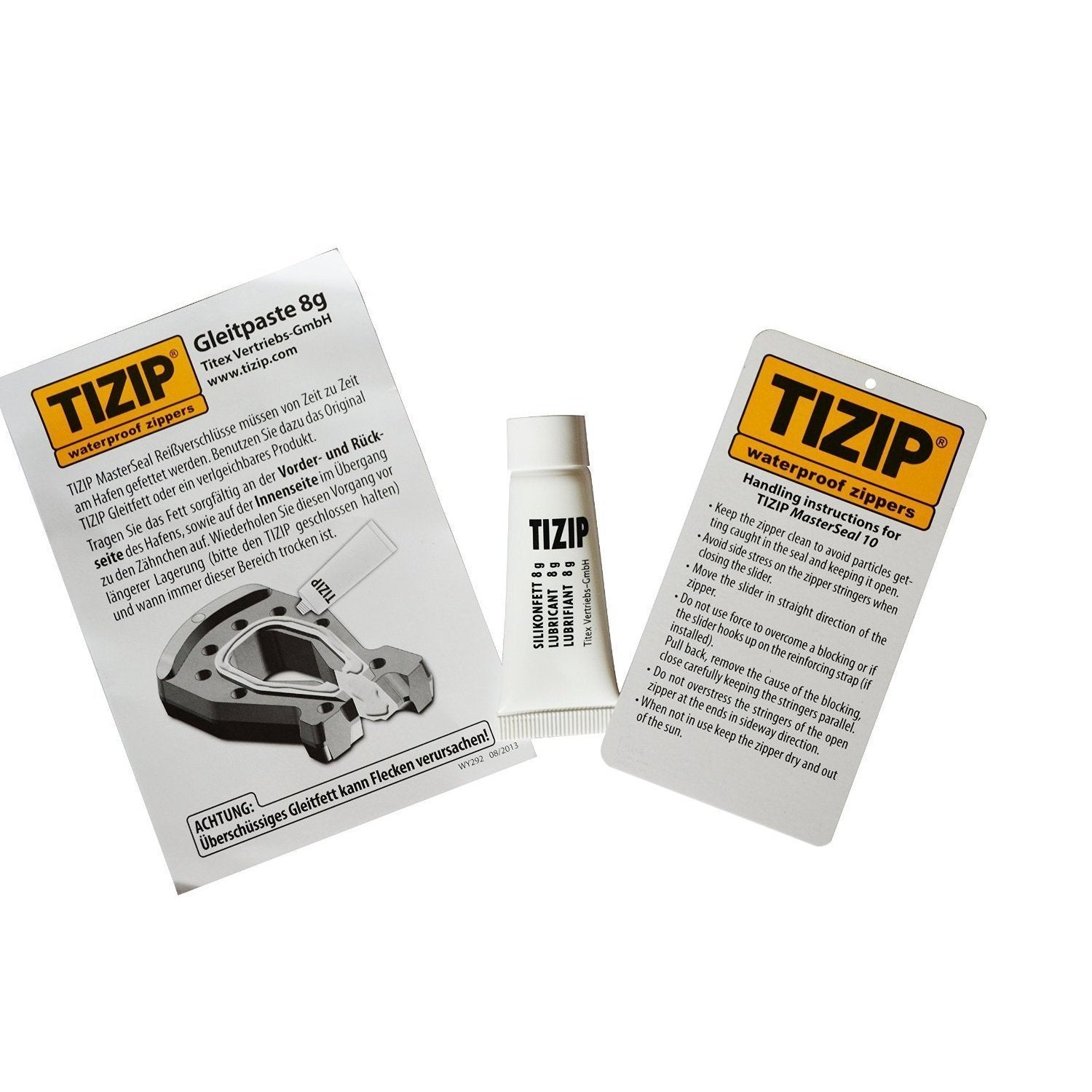 Ti-Zip zipper cover for waterproof zippers