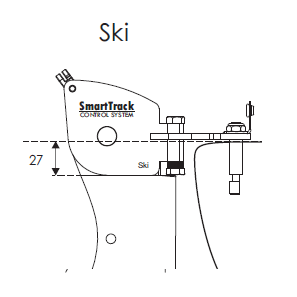 SmartTrack Ski Blade Housing/Rudder Head